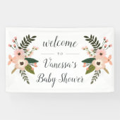 Begrüßung von Peach Meadow Bridal oder Babydusche Banner (Horizontal)