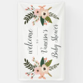 Begrüßung von Peach Meadow Bridal oder Babydusche Banner (Vertikal)
