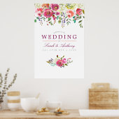 Begrüßung von Pfirsichfarben-Blumenzehen Poster (Küche)