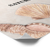 Begrüßung von Poster Muscheln Ocean Beach Hochzeit (Ecke)