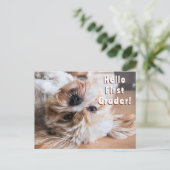 Begrüßung von Postkarten-SchülerInnen von Klassens Postkarte (Stehend Vorderseite)