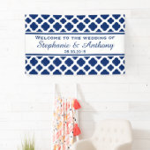 Begrüßung von Royal Blue Quatrefoil Banner (Insitu)