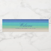 Begrüßung von Sandstrand und Ozean Wasserflaschenetikett (Einzelnes Label)