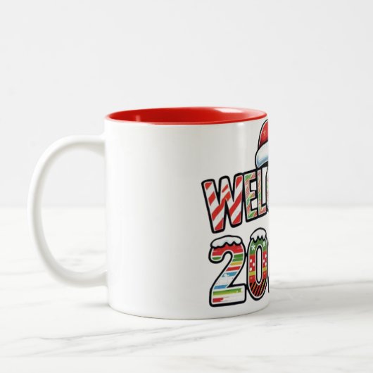 Begrüßung von Santa 2025 Tasse (Links)