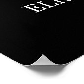 Begrüßung von Schwarz-Weiß-Kalligrafie Poster (Ecke)