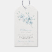 Begrüßung von Soft Blue Orchid Geschenkanhänger (Vorderseite)