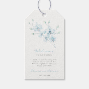 Begrüßung von Soft Blue Orchid Geschenkanhänger