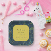 Begrüßung von Soft Blue Orchid Pappteller (Party)