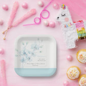 Begrüßung von Soft Blue Orchid Pappteller (Party)