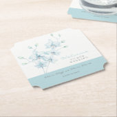 Begrüßung von Soft Blue Orchid Untersetzer (angewinkelt)