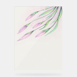 Begrüßung von Soft Lila Lilies Acrylschild