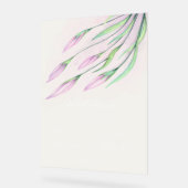 Begrüßung von Soft Lila Lilies Acrylschild (Winkel)