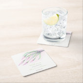 Begrüßung von Soft Lila Lilies Rechteckiger Pappuntersetzer (Vor Ort)