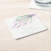 Begrüßung von Soft Lila Lilies Rechteckiger Pappuntersetzer (angewinkelt)