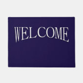 Begrüßung von Solid Navy Fußmatte (Vorderseite)