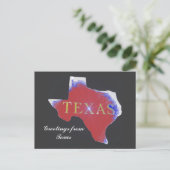 Begrüßung von texas Staat Postkarte (Stehend Vorderseite)