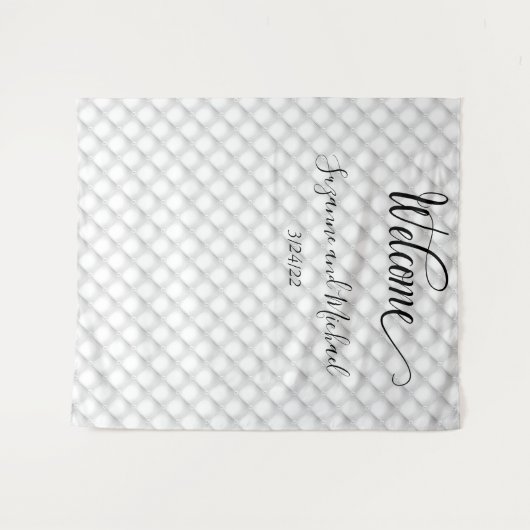 Begrüßung von weißgesteppten Perlstoffen Wandteppich (Vorderseite (Horizontal))