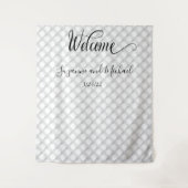 Begrüßung von weißgesteppten Perlstoffen Wandteppich (Vorderseite)