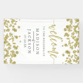 Begrüßung von White & Gold Confetti Banner (Horizontal)
