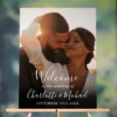 Begrüßung von White Signature Script-Fotos Acrylschild (Neutral)