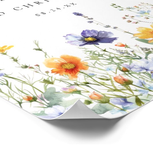 Begrüßung von Wildblume Field Poster (Ecke)