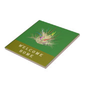 Begrüßung von Zuhause- und Kunstmustern lila Fliese (Seite)