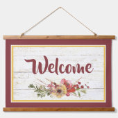 Begrüßung Wandteppich Mit Holzrahmen (Vorne)