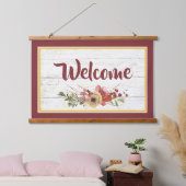 Begrüßung Wandteppich Mit Holzrahmen (Schlafzimmer)