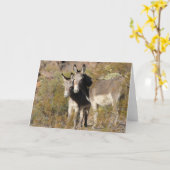 Begrüßung wilder Esel Karte (Gelbe Blume)