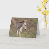 Begrüßung wilder Esel Karte (Gelbe Blume)