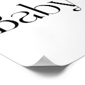 Begrüßung zu Babyduschplakat Poster (Ecke)