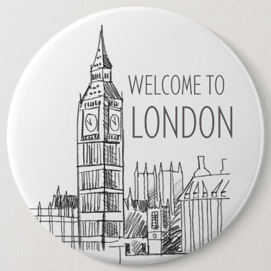 Begrüßung zu London Button (Vorderseite)