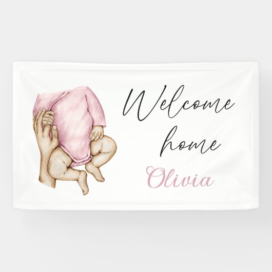 Begrüßung Zuhause für Neugeborene Banner (Horizontal)