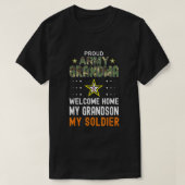 Begrüßung Zuhause Mein Enkel mein Soldat Homecomin T-Shirt (Design vorne)