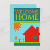 Begrüßung Zuhause (Mod crayola) Einladung (Vorne/Hinten)