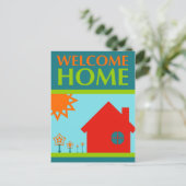 Begrüßung Zuhause (Mod crayola) Postkarte (Stehend Vorderseite)