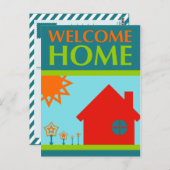 Begrüßung Zuhause (Mod crayola) Postkarte (Vorne/Hinten)
