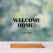 Begrüßung Zuhause personalisiertes Acrylzeichen Acrylschild (Neutral)