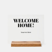 Begrüßung Zuhause personalisiertes Acrylzeichen Acrylschild (Vorderseite)