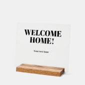 Begrüßung Zuhause personalisiertes Acrylzeichen Acrylschild (Winkel)