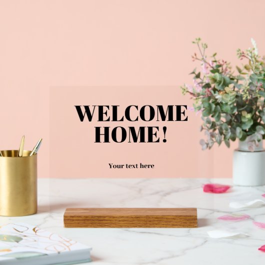 Begrüßung Zuhause personalisiertes Acrylzeichen Acrylschild (Hochzeit)