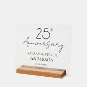 Begrüßung zum 25. Geburtstag Acrylschild (Winkel)