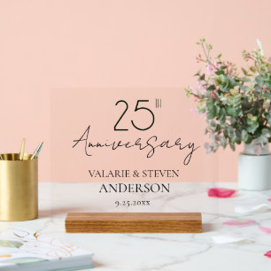 Begrüßung zum 25. Geburtstag Acrylschild