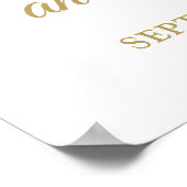 Begrüßung zum 50. Hochzeitstag Begrüßungszeichen Poster (Ecke)