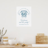 Begrüßung zum 60. Hochzeitstag Begrüßungszeichen Poster (Küche)