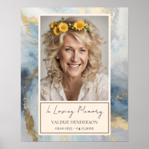 Begrüßung zum Gedenken an Blau und Gold Foto Poster