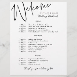 Begrüßung zum Hochzeitstag Flyer