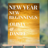 Begrüßung zum Silvester Acrylschild (Neutral)