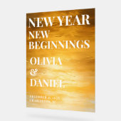 Begrüßung zum Silvester Acrylschild (Winkel)