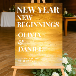 Begrüßung zum Silvester Acrylschild